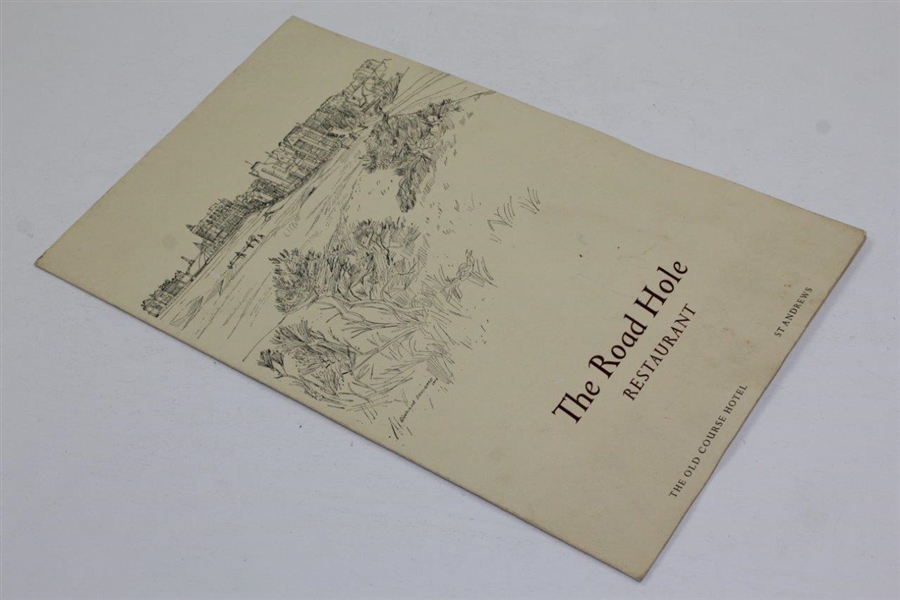 Circa 1960's The Old Course Hotel 'The Road Hole' Restaurant Menu