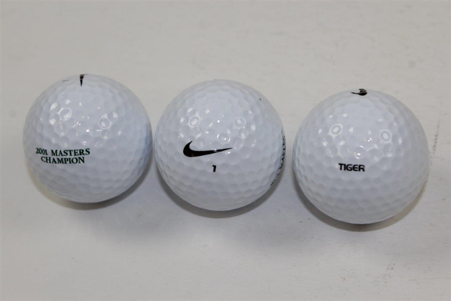 Tiger Woods Nike 'Tiger Slam' Dozen Balls in Tin Collector's Boxes - Set of 4