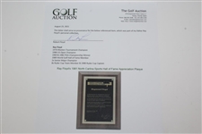 Ray Floyd's 1981 North Carolina Sports Hall of Fame Appreciation Plaque