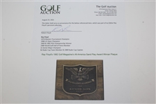 Ray Floyd's 1980 Golf Magazine's All-America Sand Play Award Winner Plaque