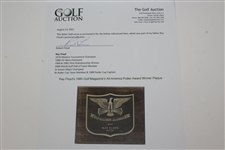 Ray Floyd's 1985 Golf Magazine's All-America Putter Award Winner Plaque
