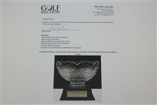 Undated Children of Maryville Appreciation Cut Glass Bowl Presented to Ray & Maria Floyd