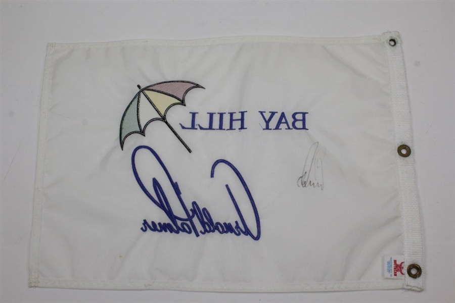 Ernie Els Signed Arnold Palmer Bay Hill Embroidered Flag JSA ALOA