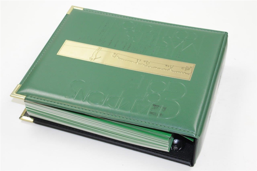 Champions of Golf: The Masters Collection Gold Foil Cards in Green Leather Binder - 1934-1998