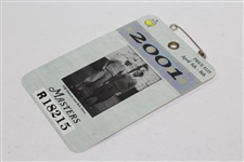 2001 Masters Tournament SERIES Badge #R18215 - Tiger's 2nd Masters Win!