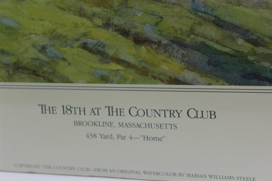 The 18th at The Country Club' Par 4 Home Print from Marian Steele Watercolor - Matted