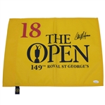 Colin Morikawa Signed 2021 OPEN Championship at Royal St. Georges Yellow Flag JSA #WIT687554