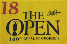 Colin Morikawa Signed 2021 OPEN Championship at Royal St. George's Yellow Flag JSA #WIT687554