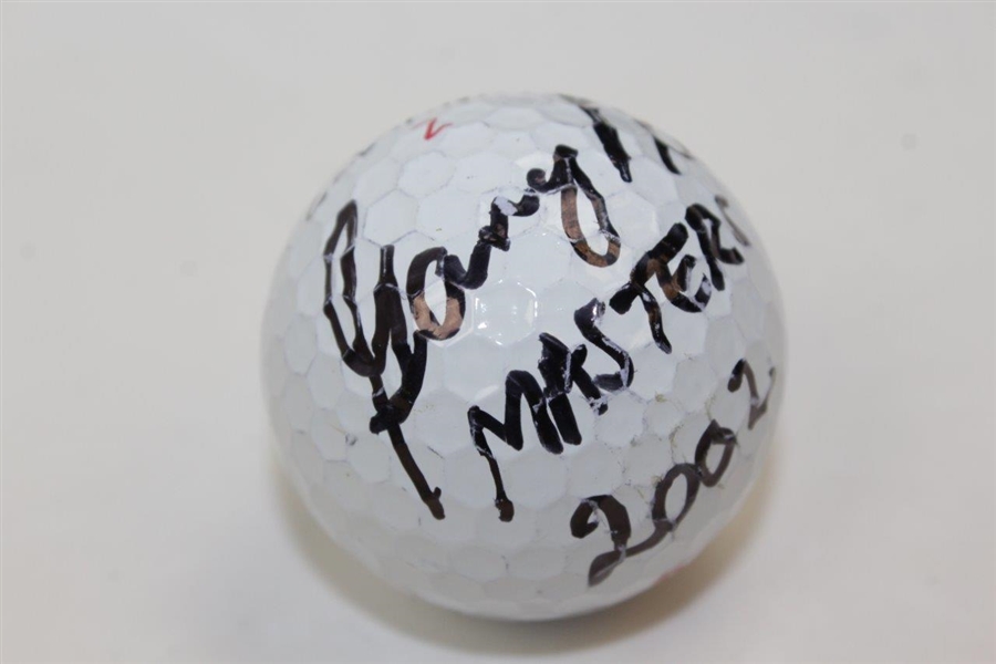 Gary Player Signed 2002 Masters Tournament Used Golf Ball with Notations & Letter JSA ALOA