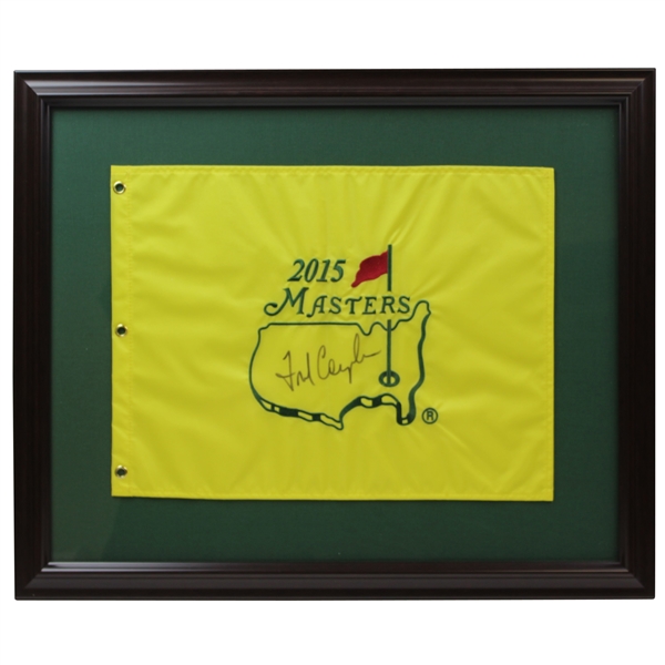 Fred Couples Signed 2015 Masters Embroidered Flag - Framed JSA ALOA