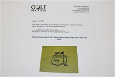 Charles Coody Signed 2007 Masters Embroidered Flag with '1971' JSA ALOA