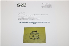 Craig Stadler Signed 2009 Masters Embroidered Flag with '82' JSA ALOA