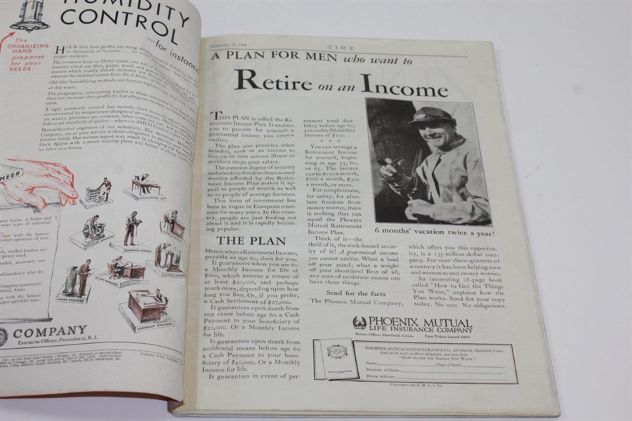 1930 Bobby Jones Time Magazine - Repaired Binding