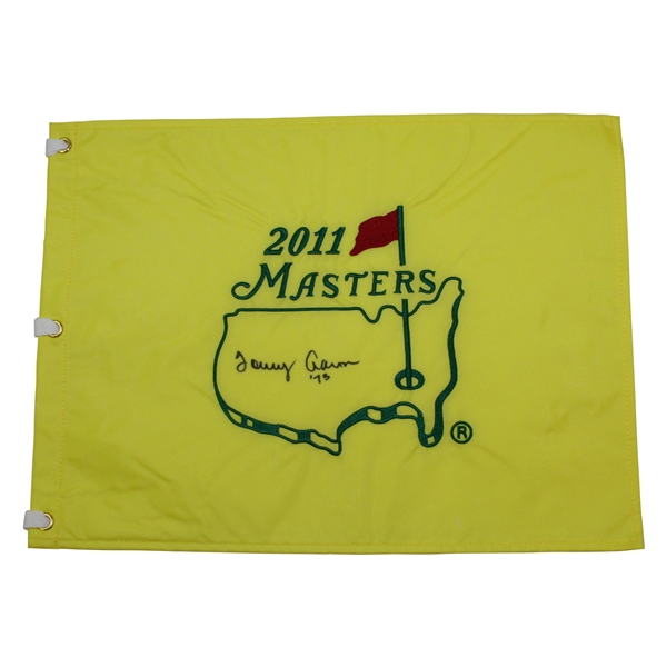 Tommy Aaron Signed 2011 Masters Flag JSA ALOA