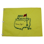 Tommy Aaron Signed 2011 Masters Flag JSA ALOA
