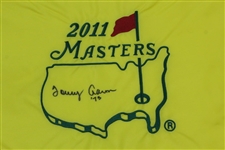 Tommy Aaron Signed 2011 Masters Flag JSA ALOA