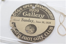 1929 US Open at Winged Foot Golf Club Sunday Gallery Ticket - Jones Playoff Win!