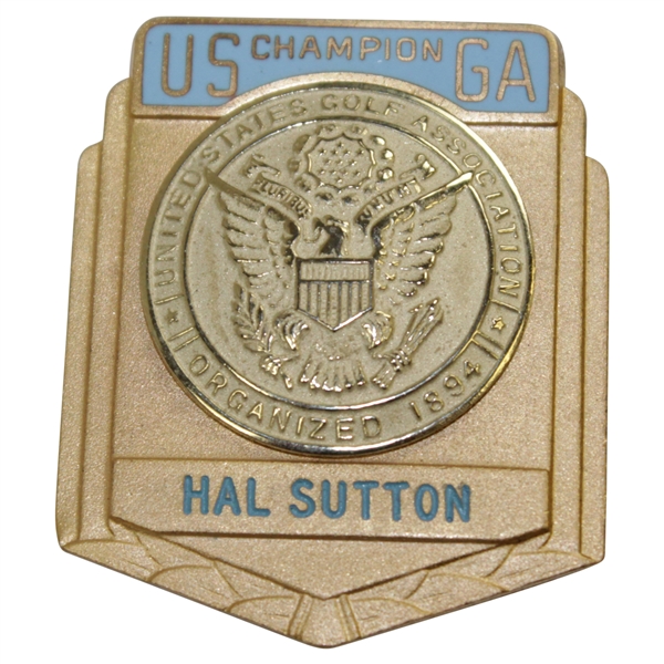 Hal Sutton's Undated USGA Past US Amateur Champion Badge - Blue