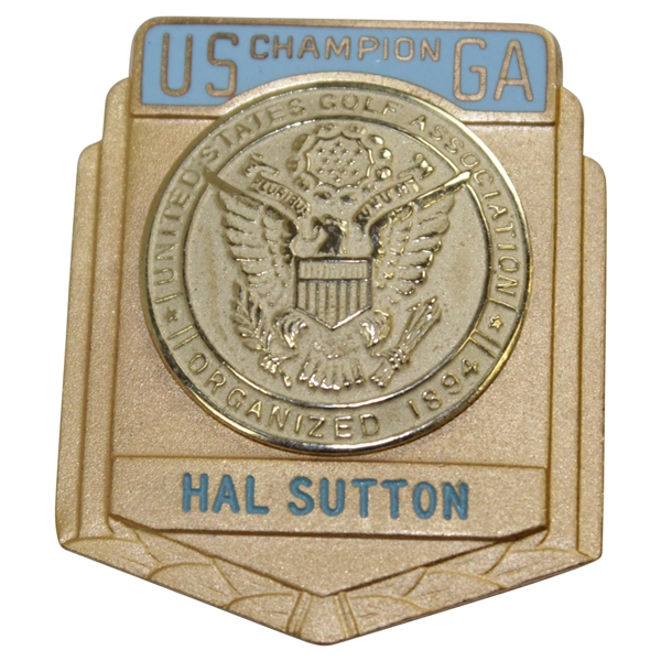 Hal Suttons Undated USGA Past US Amateur Champion Badge - Blue