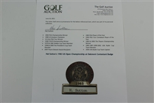 Hal Sutton's 1983 US Open Championship at Oakmont Contestant Badge