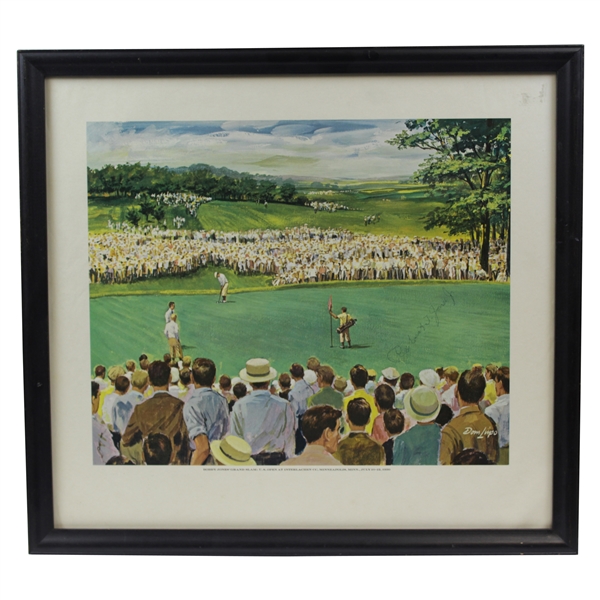 Bobby Jones Signed Dom Lupo Grand Slam US Open at Interlachen Print - Only One Known JSA FULL
