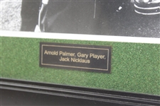 Jack Nicklaus, Arnold Palmer, & Gary Player Signed Framed Photo JSA #Z98898