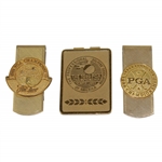 1986, 1988, & 1989 PGA Championship Comemmorative Money Clips