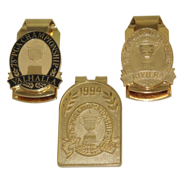 1994, 1995, & 1996 PGA Championship Comemmorative Money Clips