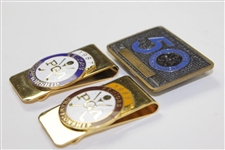 1987, 1988, & 1989 PGA Seniors Championship Comemmorative Money Clips