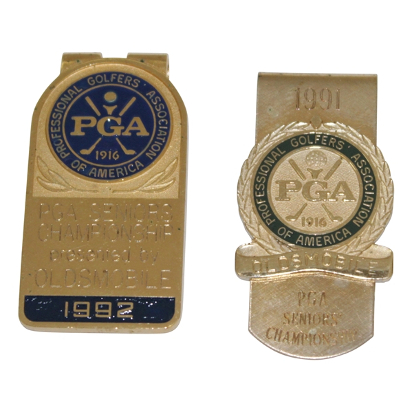 1991 & 1992 PGA Seniors Championship Commemorative Money Clips