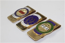 Three(3) PGA Seniors' Championship Commemorative Money Clips - 1982, 41st, & 43rd