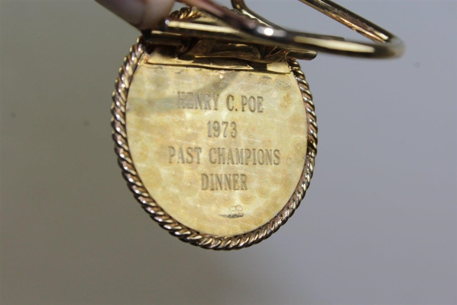 Henry C. Poe's 1973 PGA Past Champions Money Clip/Badge