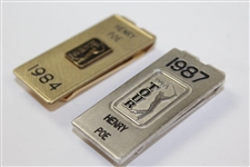 Henry Poe's 1984 & 1987 PGA Tour Money Clips/Badges