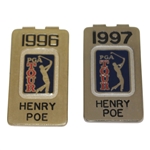 Henry Poes 1996 & 1997 PGA Tour Money Clips/Badges