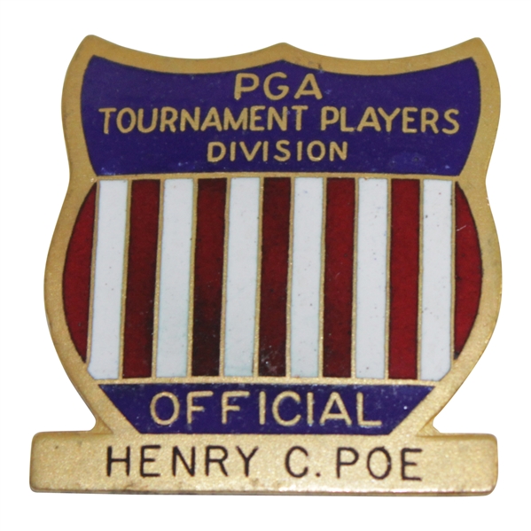 Henry Poes PGA Tournament Players Division Officials Badge