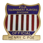 Henry Poes PGA Tournament Players Division Officials Badge