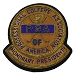 Henry Poes Professional Golfers Association of America Honorary President Bullion Crest