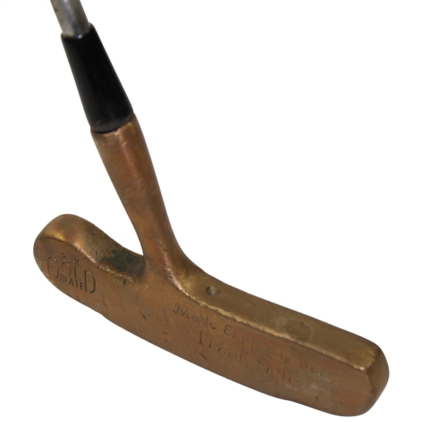 24k Gold Plated Bullseye Style Custom Crafted Putter