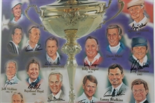 US Ryder Cup Team Captains Multi-Signed 'Made in America' Framed Print - World Golf Hall of Fame Collection JSA ALOA