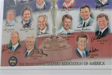 US Ryder Cup Team Captains Multi-Signed 'Made in America' Framed Print - World Golf Hall of Fame Collection JSA ALOA