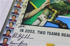 Tiger Woods , Mickelson, & Team USA Signed 2003 President's Cup Poster - World Golf Hall of Fame Collection JSA ALOA