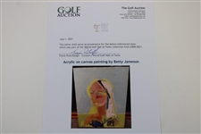 Original Hand-Painted Acrylic on Canvas Painting by Betty Jameson - World Golf Hall of Fame Collection