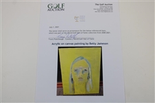Original Hand-Painted Acrylic on Canvas Painting by Betty Jameson - World Golf Hall of Fame Collection