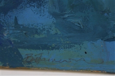 Original Hand-Painted Acrylic on Canvas Painting by Betty Jameson - World Golf Hall of Fame Collection