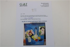 Original Hand-Painted Acrylic on Canvas Painting by Betty Jameson - World Golf Hall of Fame Collection