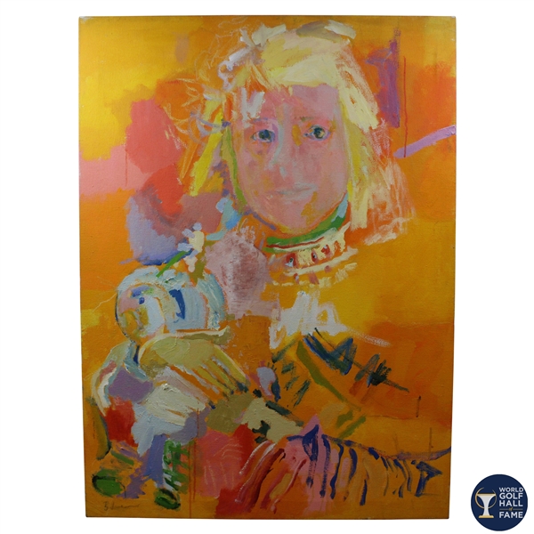 Original Hand-Painted Acrylic on Canvas Painting by Betty Jameson - World Golf Hall of Fame Collection
