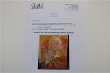 Original Hand-Painted Acrylic on Canvas Painting by Betty Jameson - World Golf Hall of Fame Collection