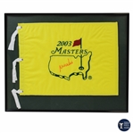 Mike Weir Signed 2003 Masters Embroidered Flag - World Golf Hall of Fame Collection JSA ALOA