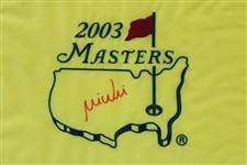 Mike Weir Signed 2003 Masters Embroidered Flag - World Golf Hall of Fame Collection JSA ALOA