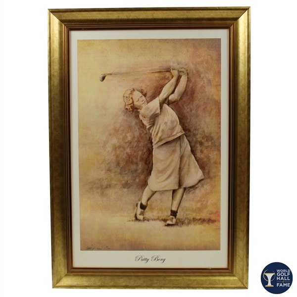 Framed Ltd Ed 2006 Giclée Print of Golfer Patty Berg 9/60 - World Golf Hall of Fame Collection